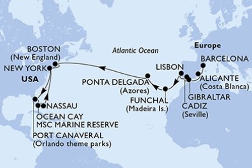 Cruise itinerary