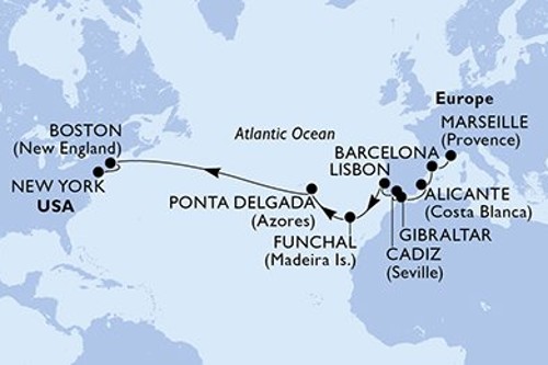 Cruise itinerary