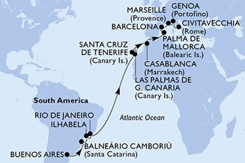 Cruise itinerary