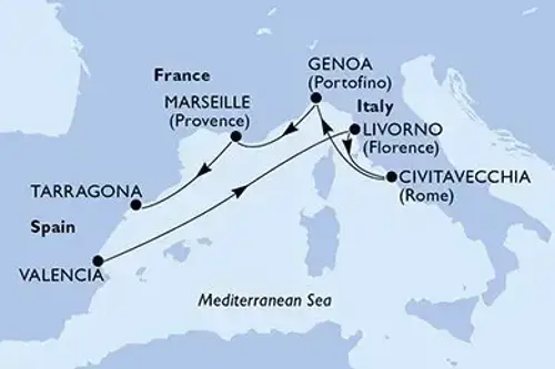 Маршрут круиза