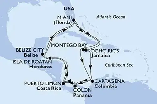 Маршрут круиза