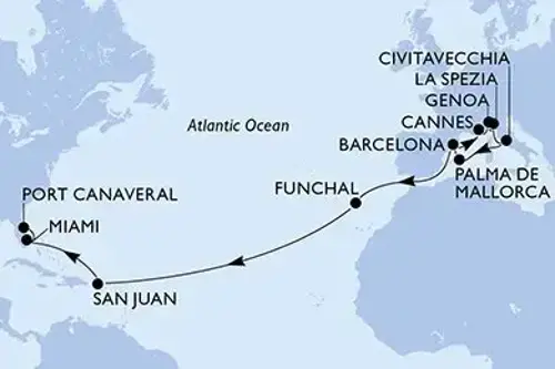Cruise itinerary