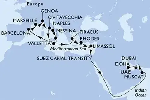 Маршрут круиза