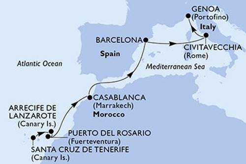 Cruise itinerary