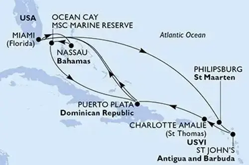 Маршрут круиза