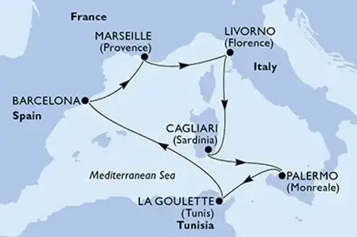 Маршрут круиза