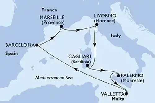 Cruise itinerary