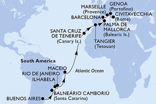 Cruise itinerary