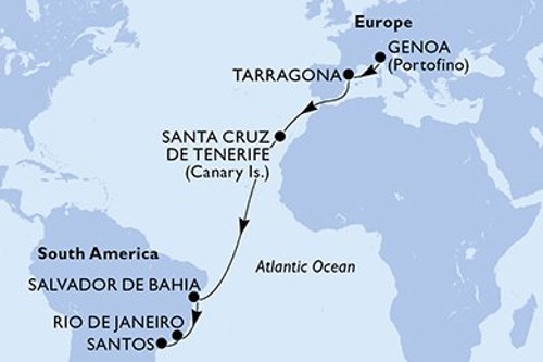 Маршрут круиза