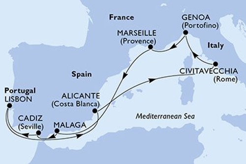 Маршрут круиза