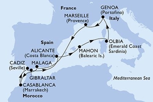 Маршрут круиза