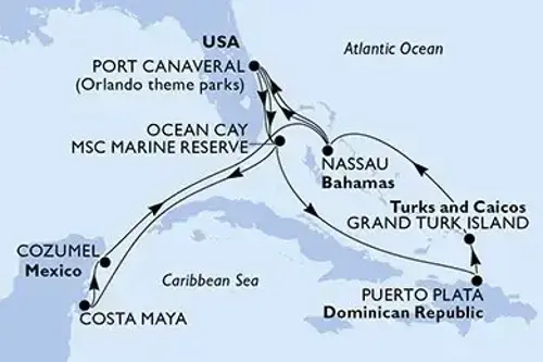 Cruise itinerary