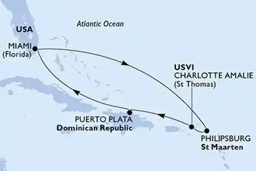 Маршрут круиза