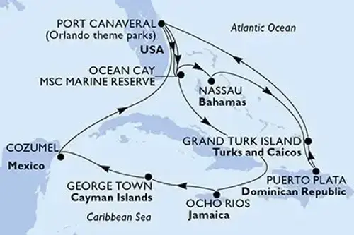 Cruise itinerary
