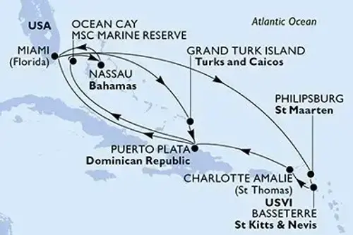 Cruise itinerary
