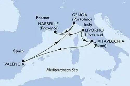 Маршрут круиза