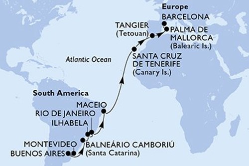 Cruise itinerary