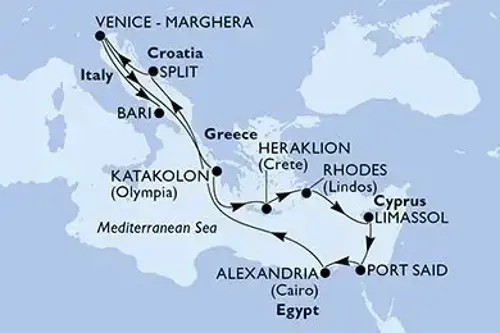 Маршрут круиза