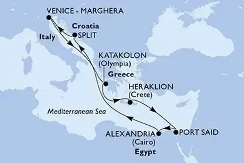 Маршрут круиза