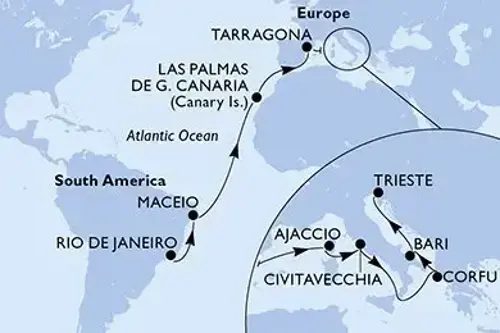 Маршрут круиза