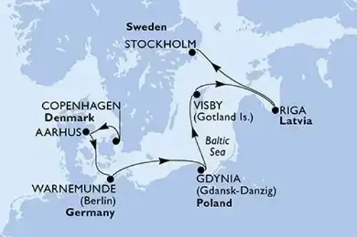 Маршрут круиза