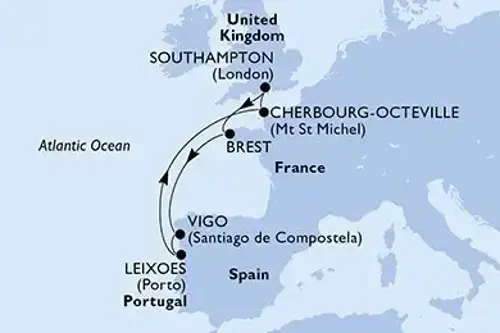 Маршрут круиза