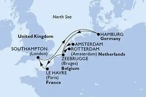 Cruise itinerary