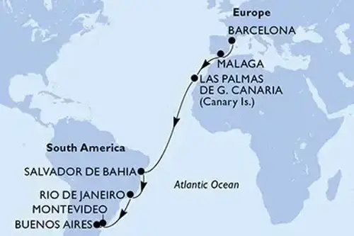 Маршрут круиза