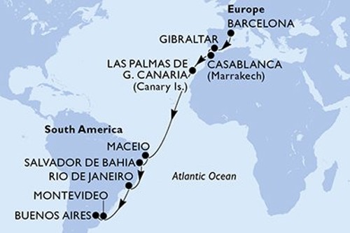 Cruise itinerary