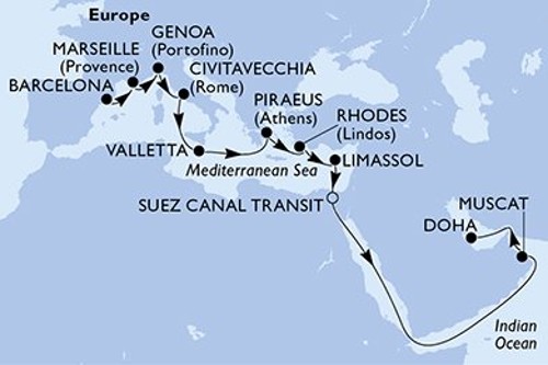 Cruise itinerary