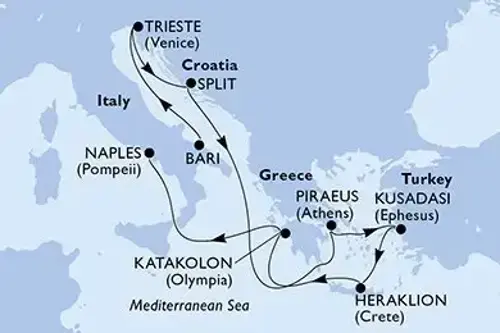 Cruise itinerary