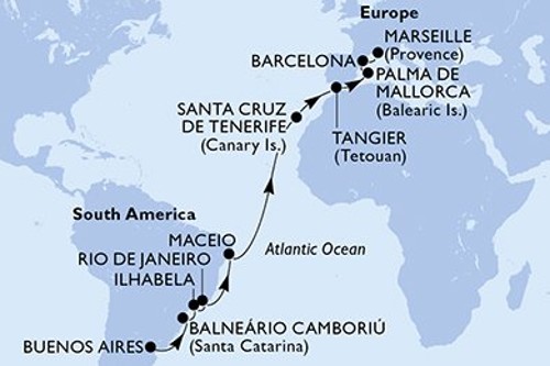 Cruise itinerary