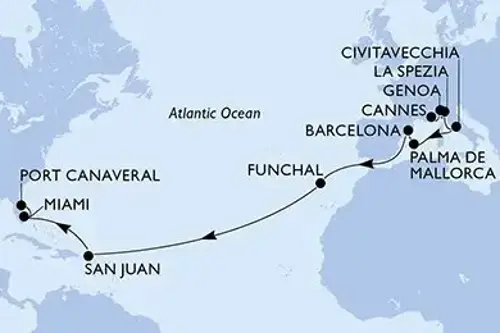 Cruise itinerary