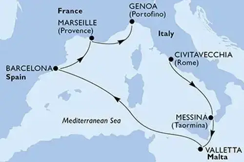 Маршрут круиза