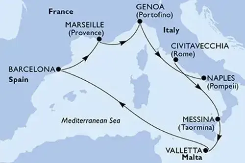 Маршрут круиза