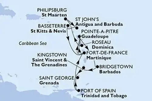 Маршрут круиза