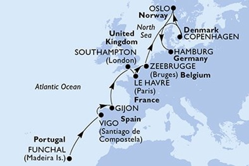 Маршрут круиза