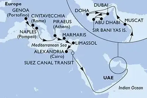 Маршрут круиза