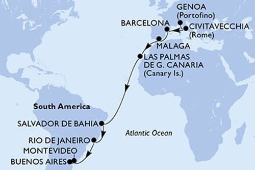 Cruise itinerary