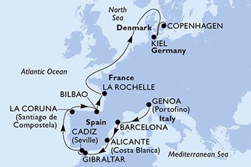 Cruise itinerary