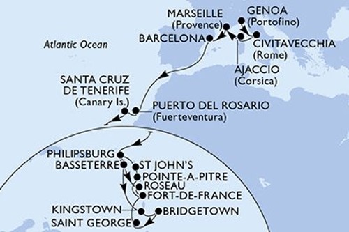 Cruise itinerary