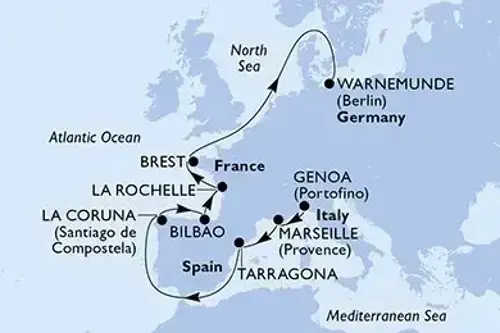 Маршрут круиза