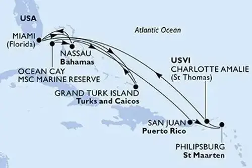 Cruise itinerary
