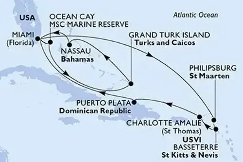 Cruise itinerary
