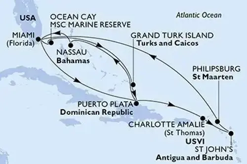 Cruise itinerary