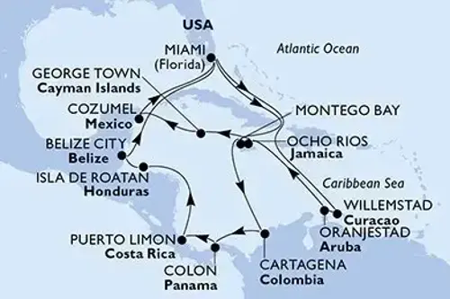 Маршрут круиза