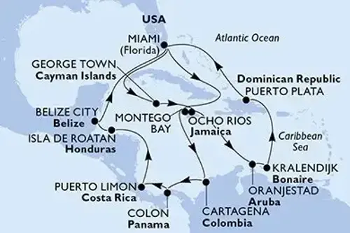 Маршрут круиза