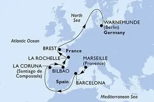 Маршрут круиза