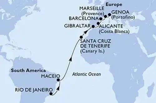 Маршрут круиза