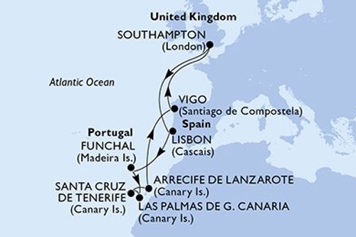 Cruise itinerary